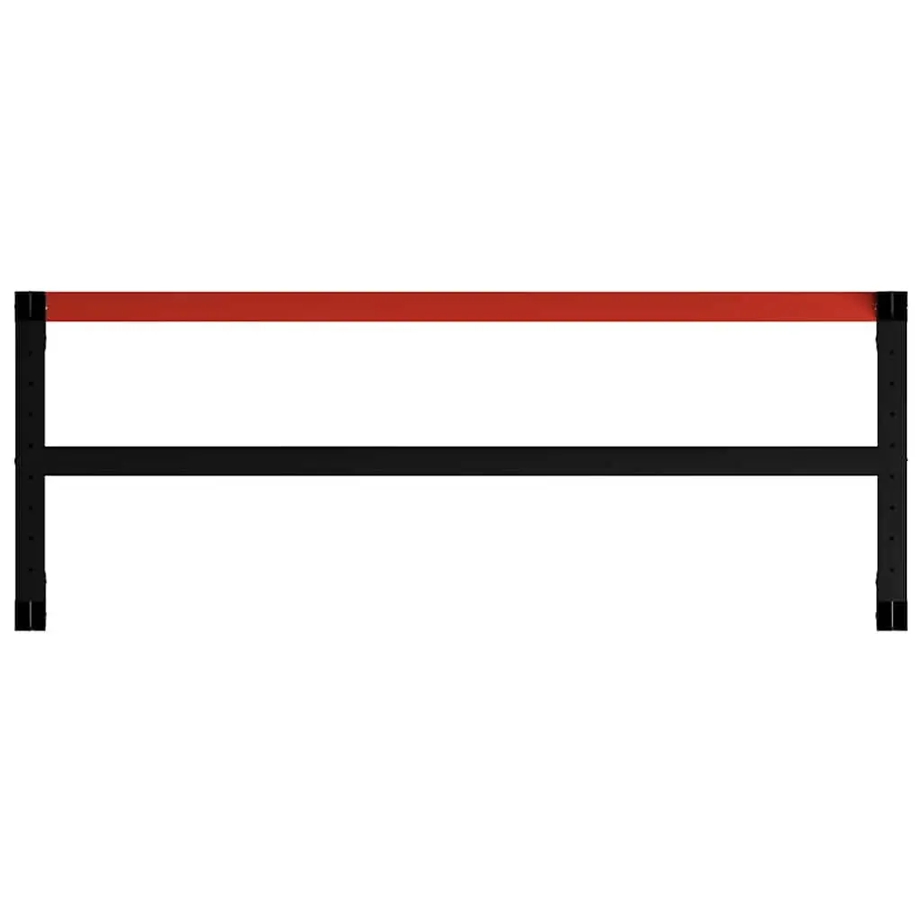 Metal Work Bench Frame Heavy Duty Table Legs 150 x 57 x 79 cm Black Red Powder Coated Industrial