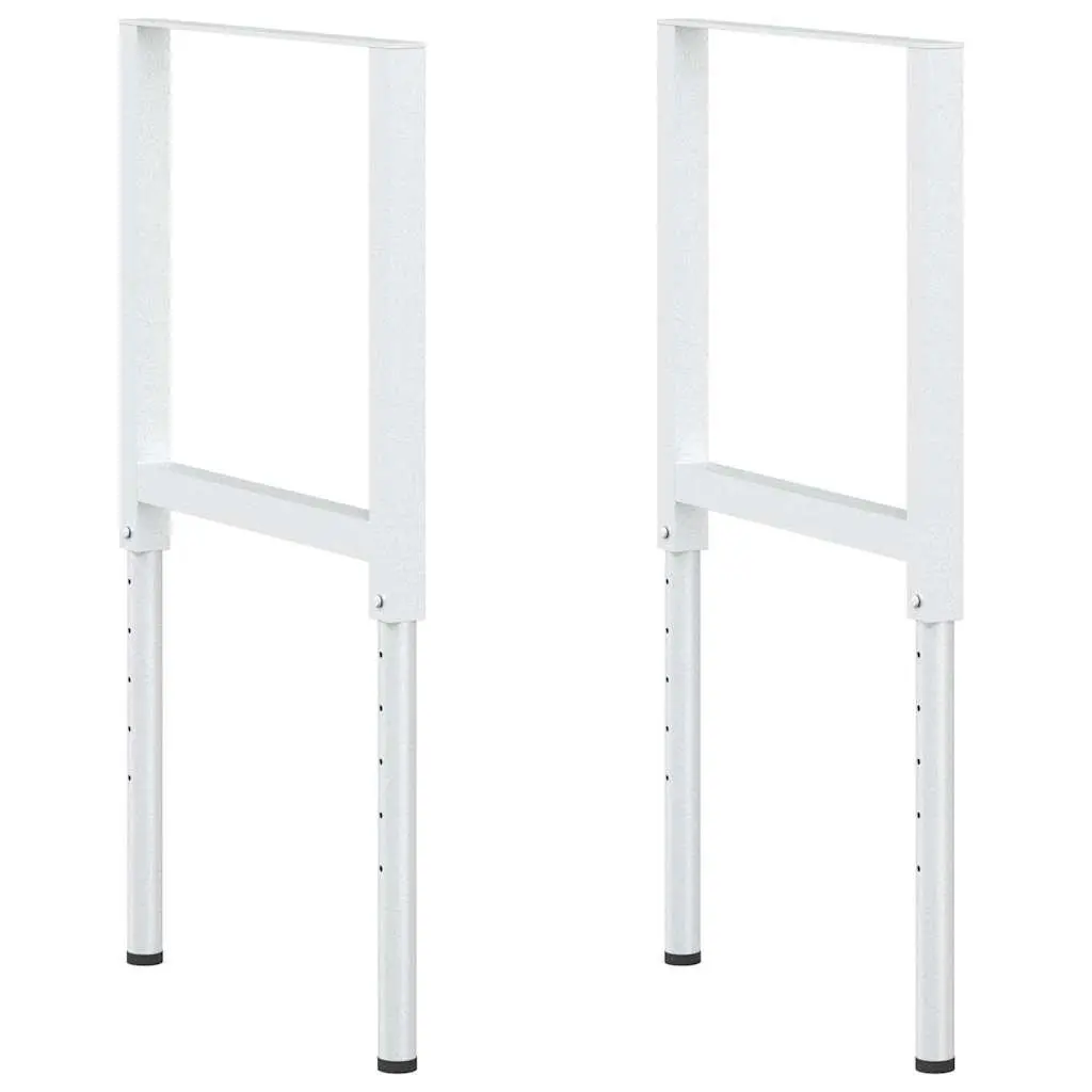 Adjustable Workbench Table Legs Frames 2 pcs Metal Grey 55x(69-95.5) cm Height