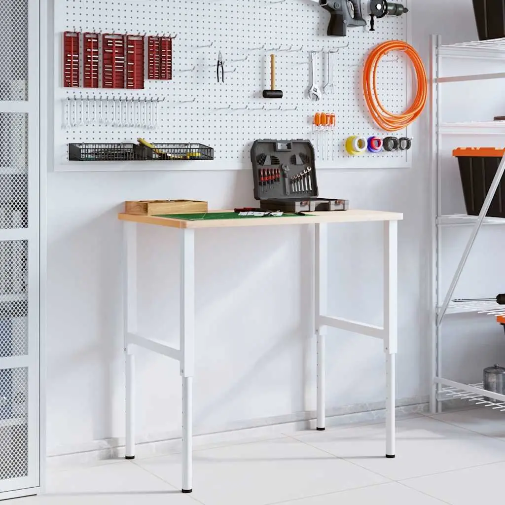 Adjustable Workbench Table Legs Frames 2 pcs Metal Grey 55x(69-95.5) cm Height