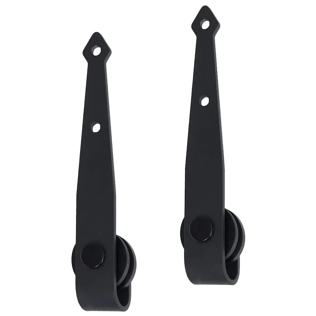 Mini Sliding Cabinet Door Kit Track Rail System 183cm Black Hardware Accessories