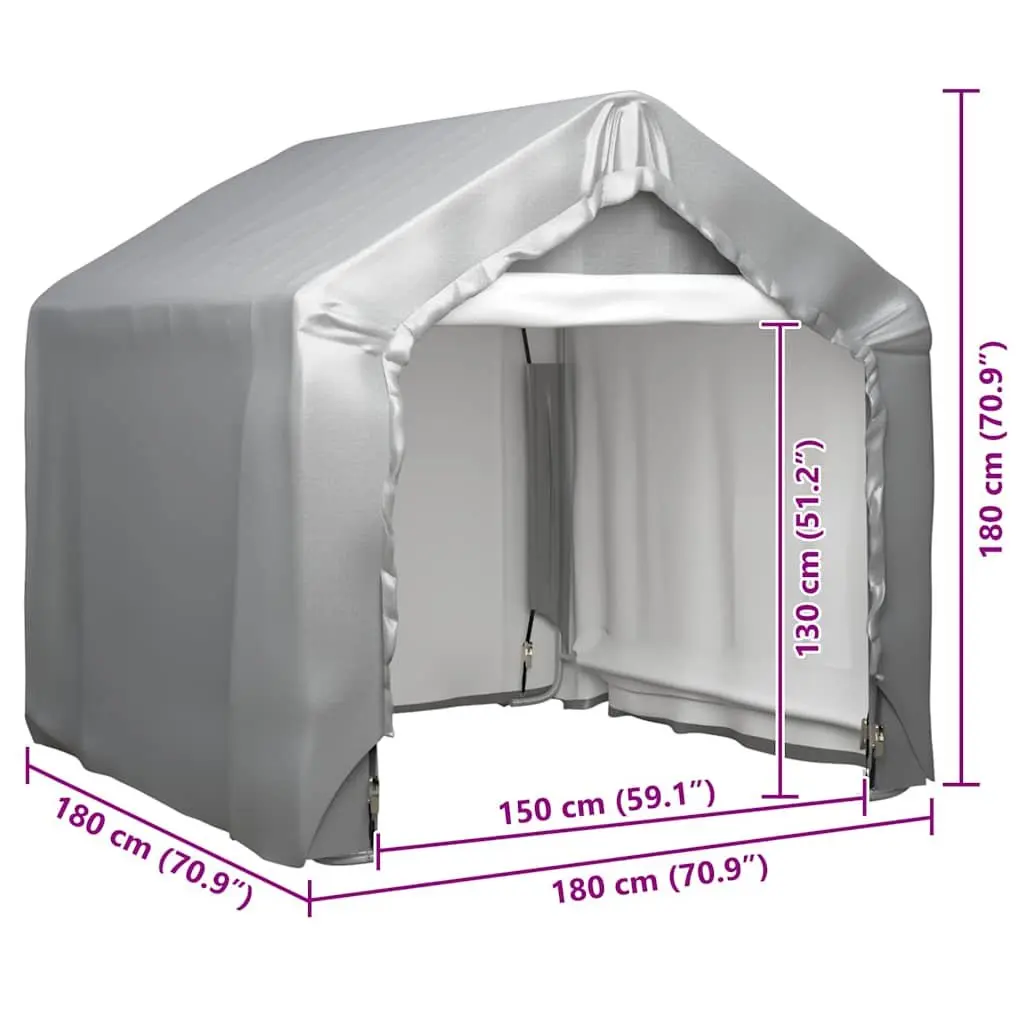 Storage Tent Grey 180x180 cm Outdoor Multipurpose