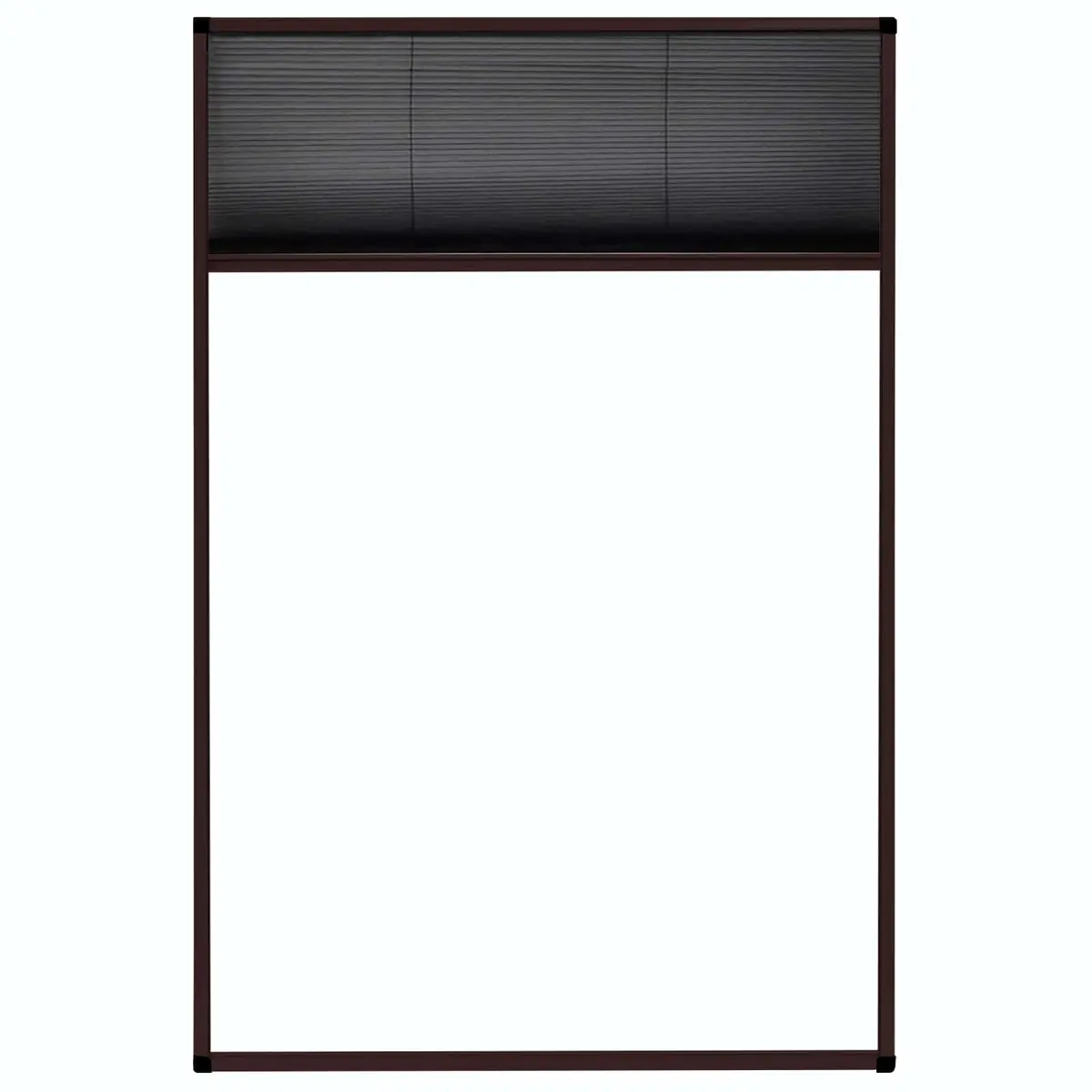 Plisse Insect Screen Aluminium Frame Brown 80x120cm