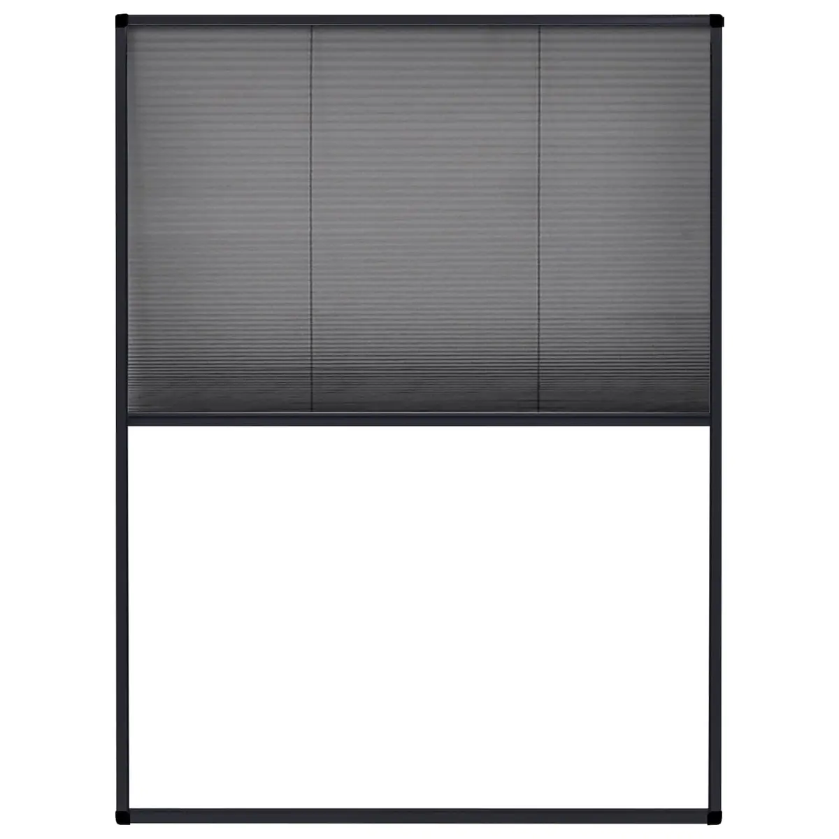 Plisse Insect Screen Aluminium Frame 60x80cm Anthracite