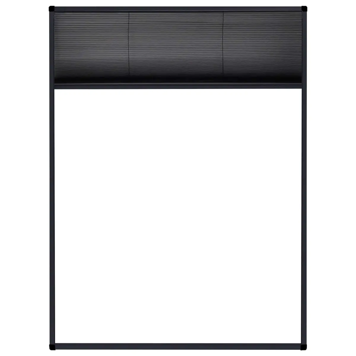 Plisse Insect Screen Aluminium Frame 60x80cm Anthracite