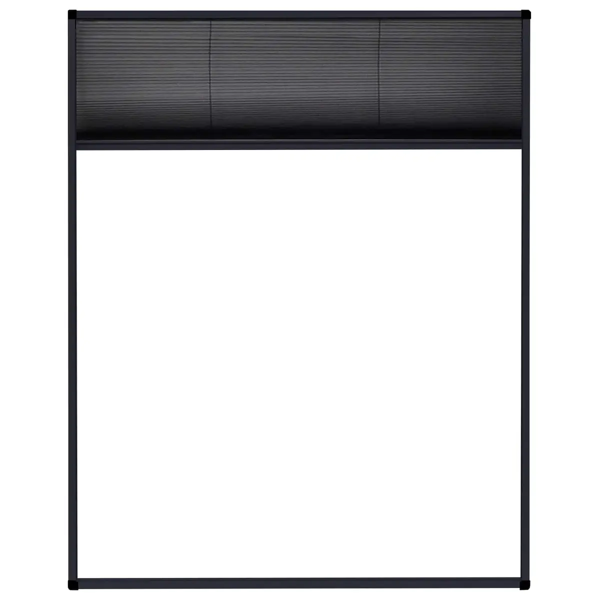 Plisse Insect Screen for Windows Aluminium Frame 80x100cm Anthracite