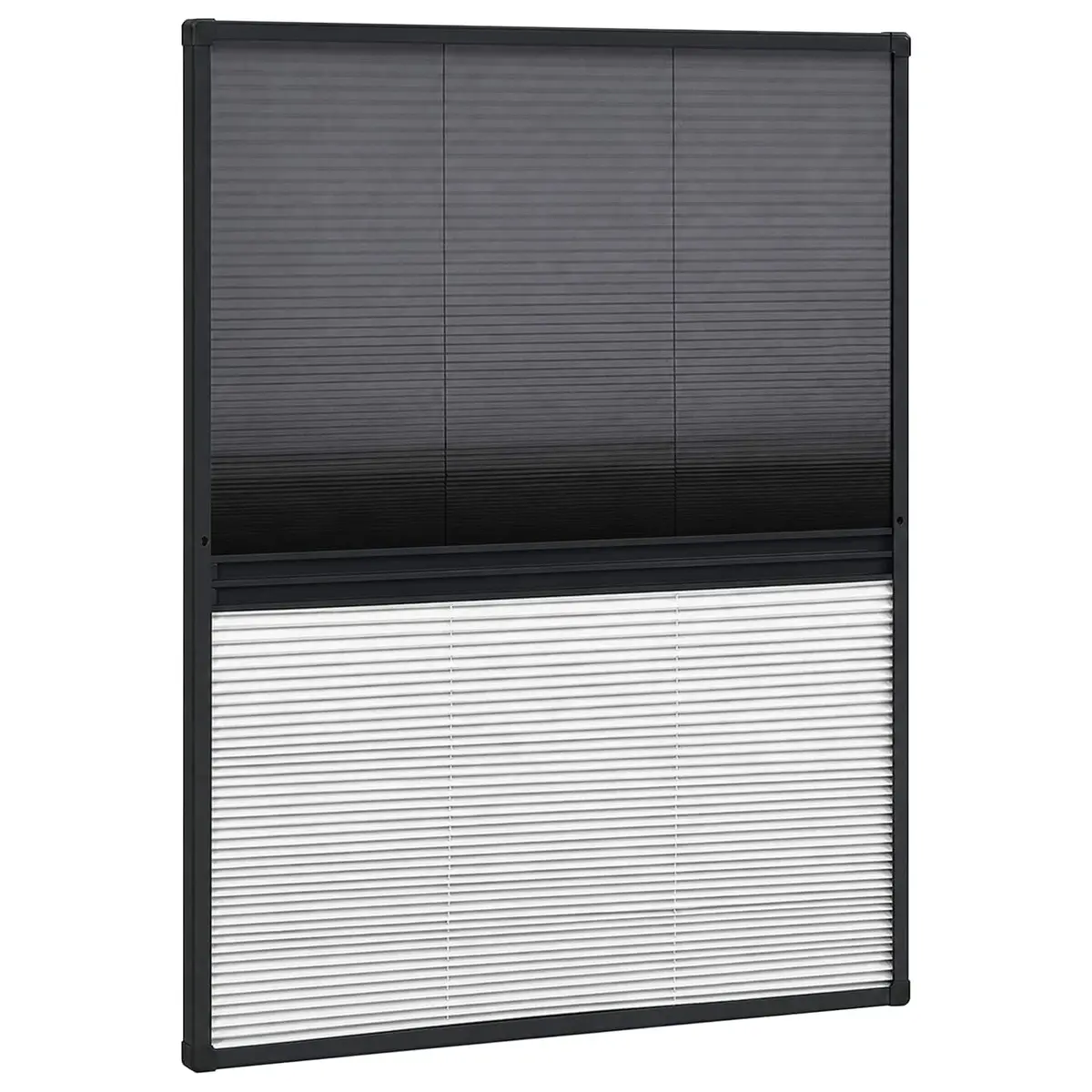 Plisse Insect Screen Window 80x100cm Mesh Shade Aluminium Frame Anthracite