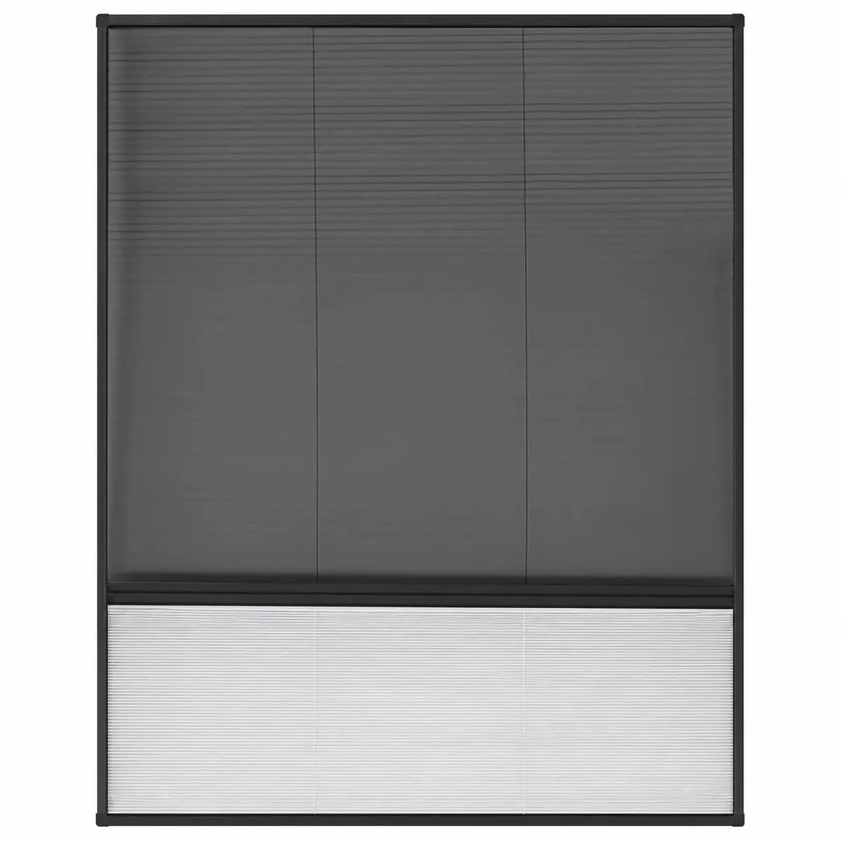 Plisse Insect Screen Window 80x100cm Mesh Shade Aluminium Frame Anthracite