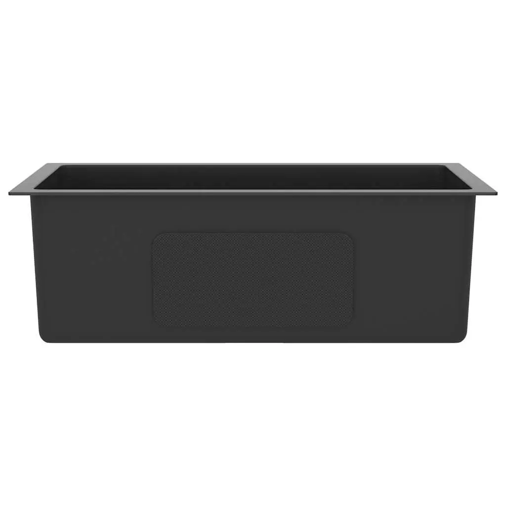 Black Kitchen Sink Stainless Steel Handmade Undermount Drop In Flush Mount Bowl