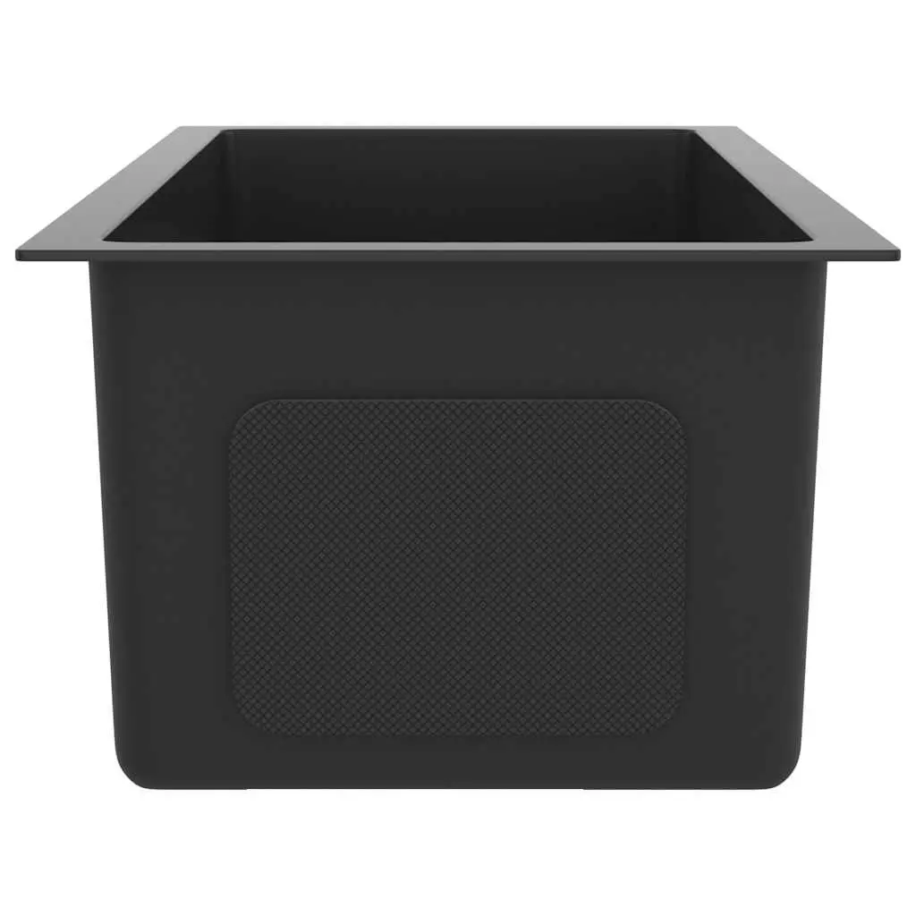 Black Kitchen Sink Stainless Steel Handmade Undermount Drop In Flush Mount Bowl