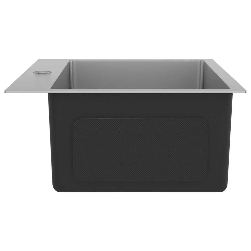 Handmade Kitchen Sink Stainless Steel Silver Satin Contemporary Design