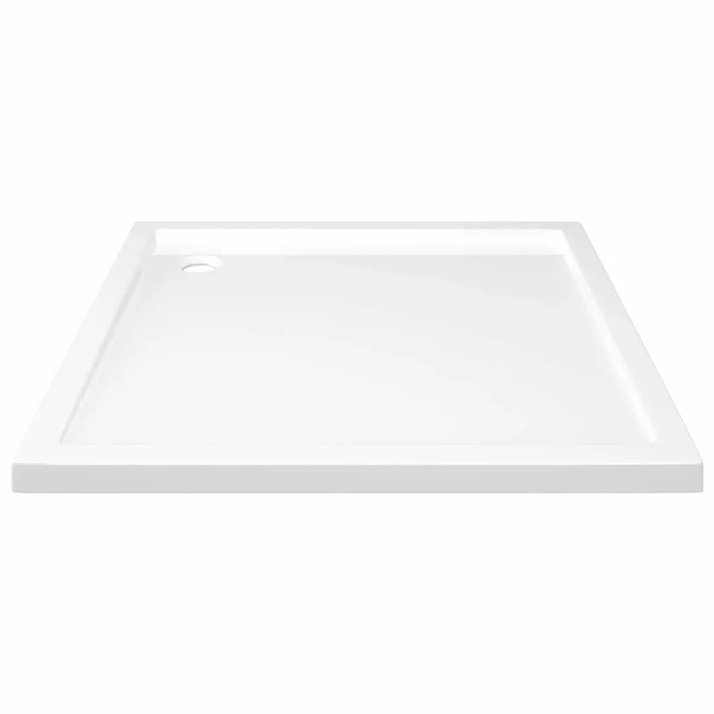 Square Shower Base Tray White 80x80 cm Low Threshold Modern Bathroom Fixture