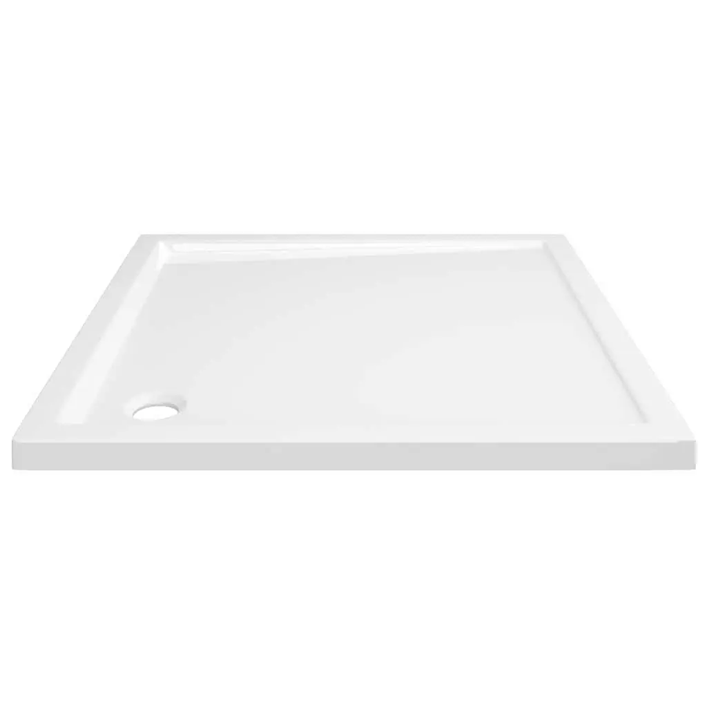 Square Shower Base Tray White 80x80 cm Low Threshold Modern Bathroom Fixture