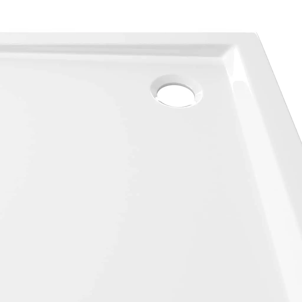 Square Shower Base Tray White 80x80 cm Low Threshold Modern Bathroom Fixture