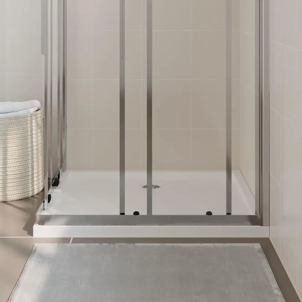 Rectangular Shower Base Tray Low Threshold 80x90 cm White