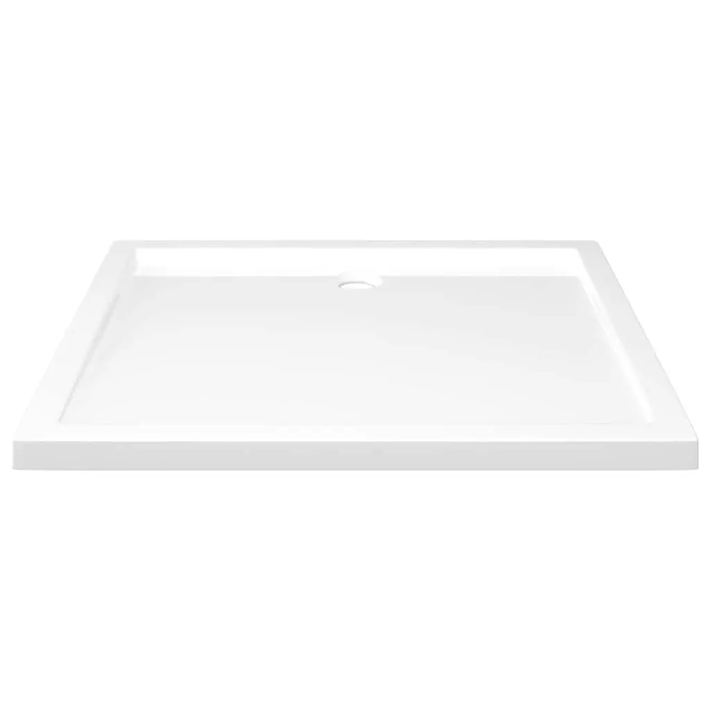 Rectangular Shower Base Tray Low Threshold 80x90 cm White