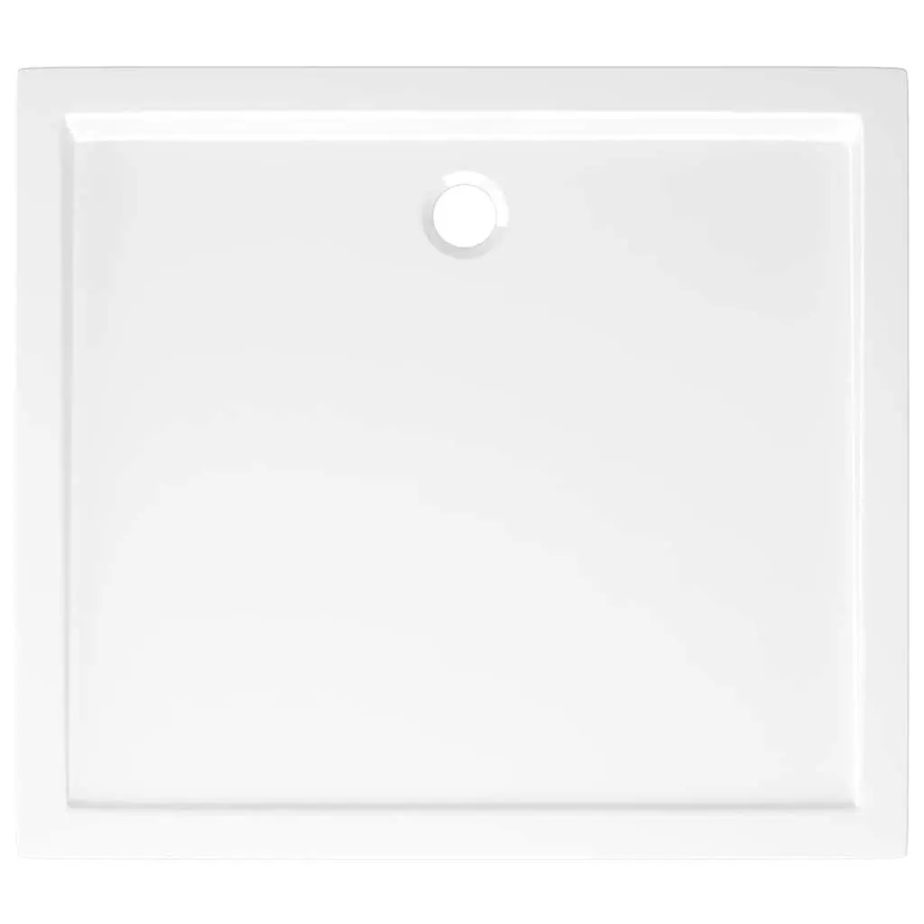 Rectangular Shower Base Tray Low Threshold 80x90 cm White