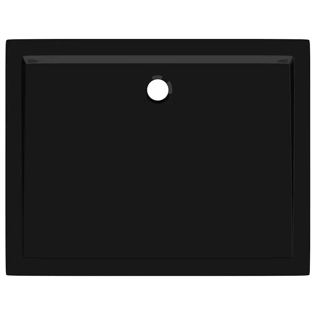Rectangular Shower Base Tray Black 70x90 cm Low Threshold Modern Bathroom