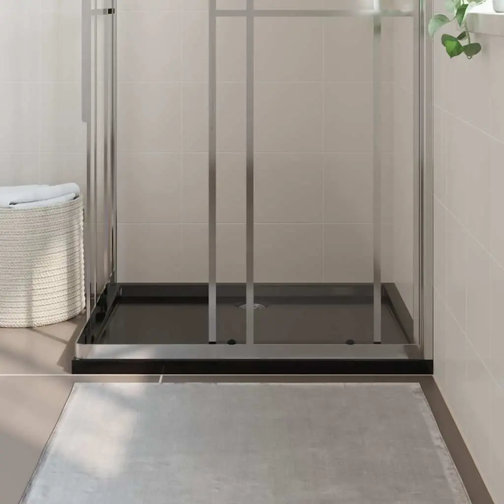 Black Shower Base Tray 80x100cm with Low Threshold