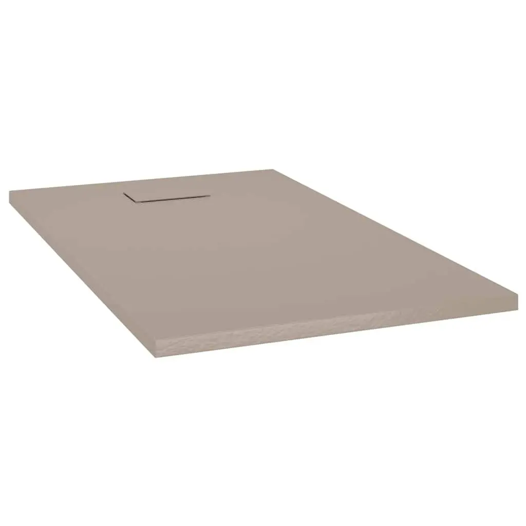 Shower Base Tray Brown Low Profile 120x70 cm Skid Resistant