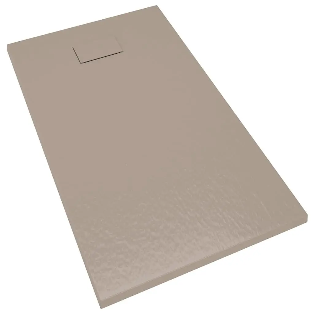 Shower Base Tray Brown Low Profile 120x70 cm Skid Resistant