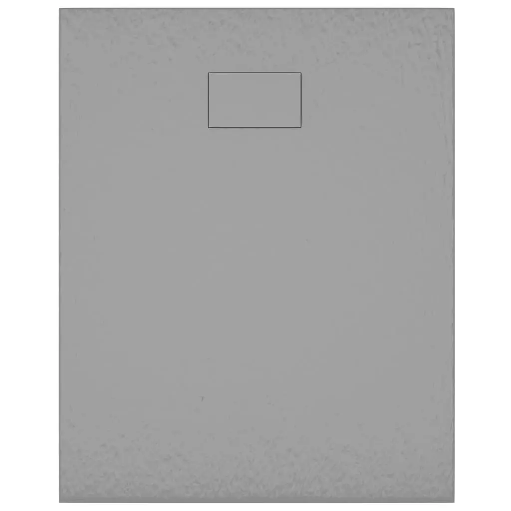 Low Profile Shower Tray Grey Slate Stone 100x80 cm Skid Resistant Bathroom