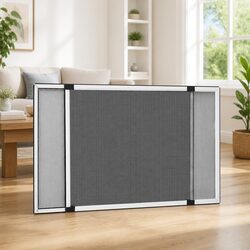 Extendable Window Insect Screen White Adjustable Mesh Fly Protection 75-143x50