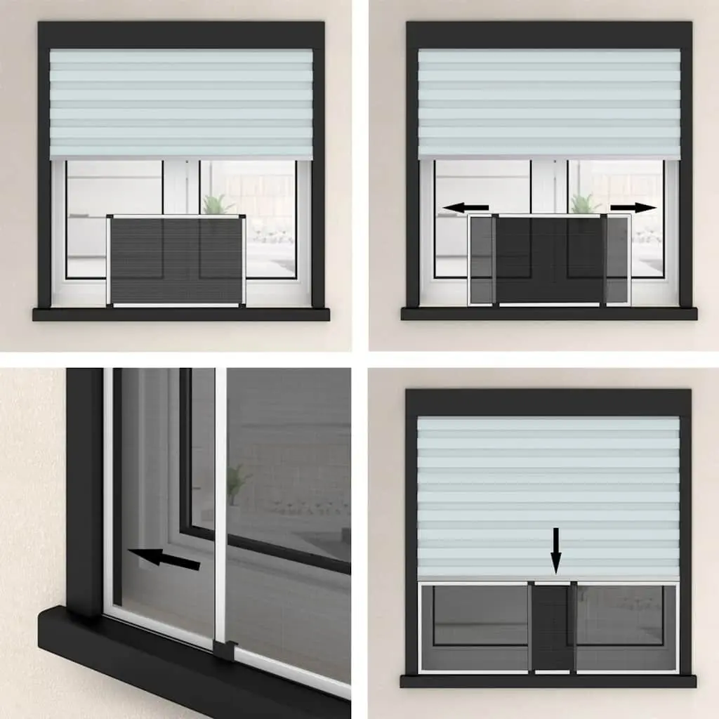 Extendable Window Insect Screen Fly Protection Adjustable Mesh 75-143x50 White