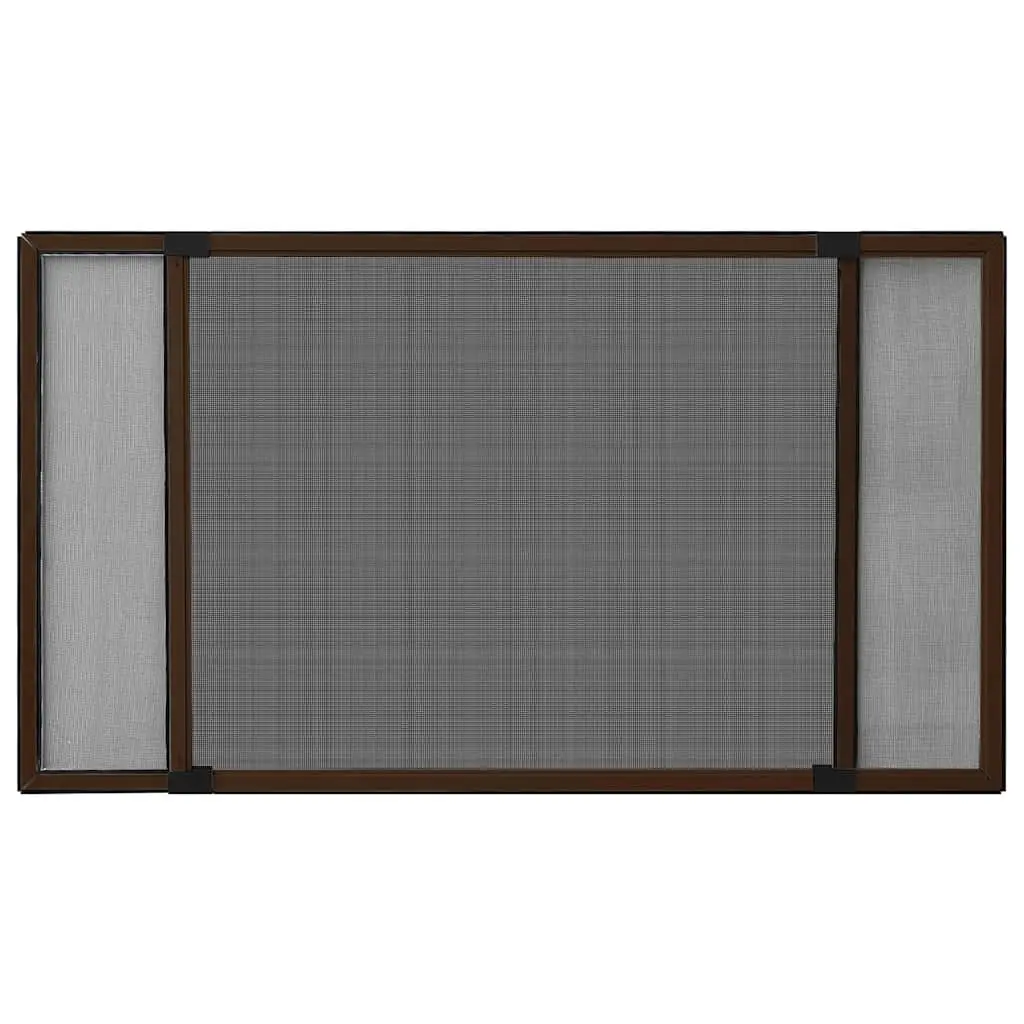 Extendable Insect Screen Adjustable Mesh Fly Protection 75 to 143 cm Brown