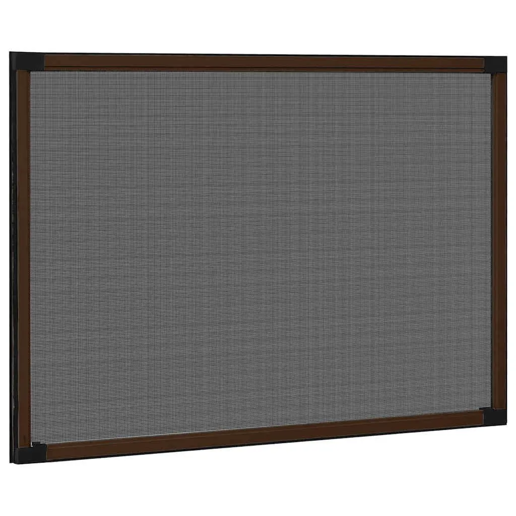 Extendable Insect Screen Adjustable Mesh Fly Protection 75 to 143 cm Brown