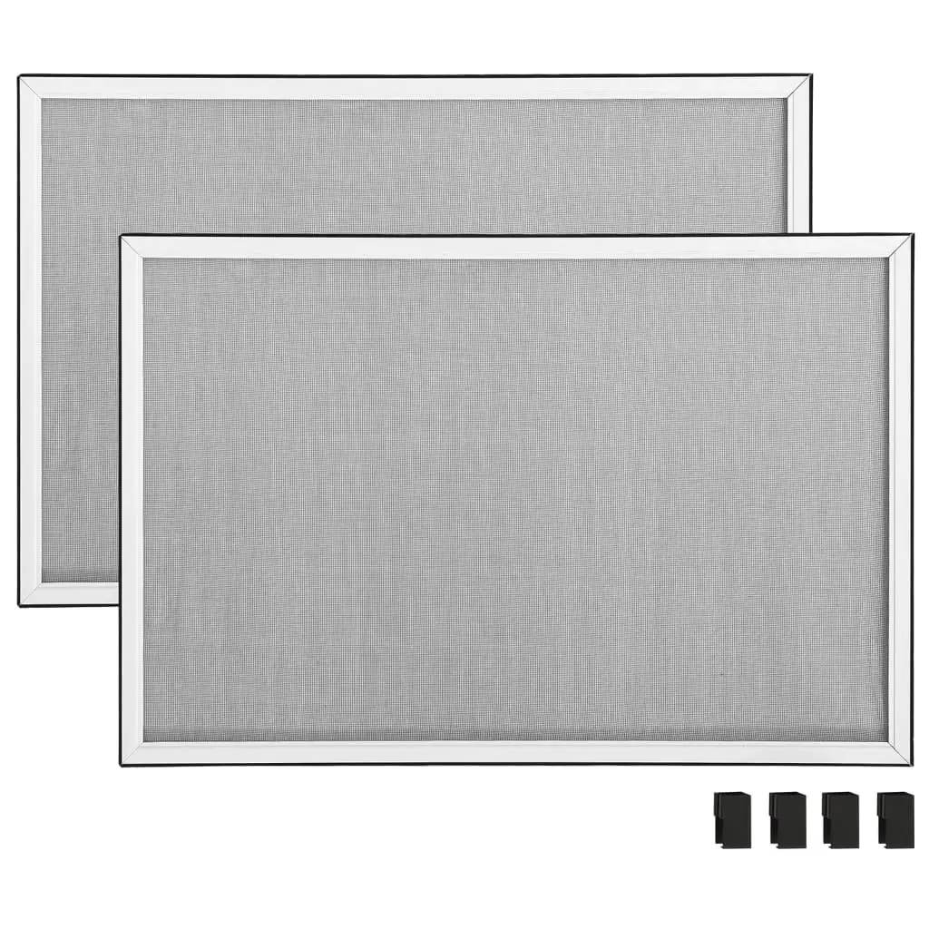 Insect Screen Window Fly Mesh Adjustable Frame 100-193cm White