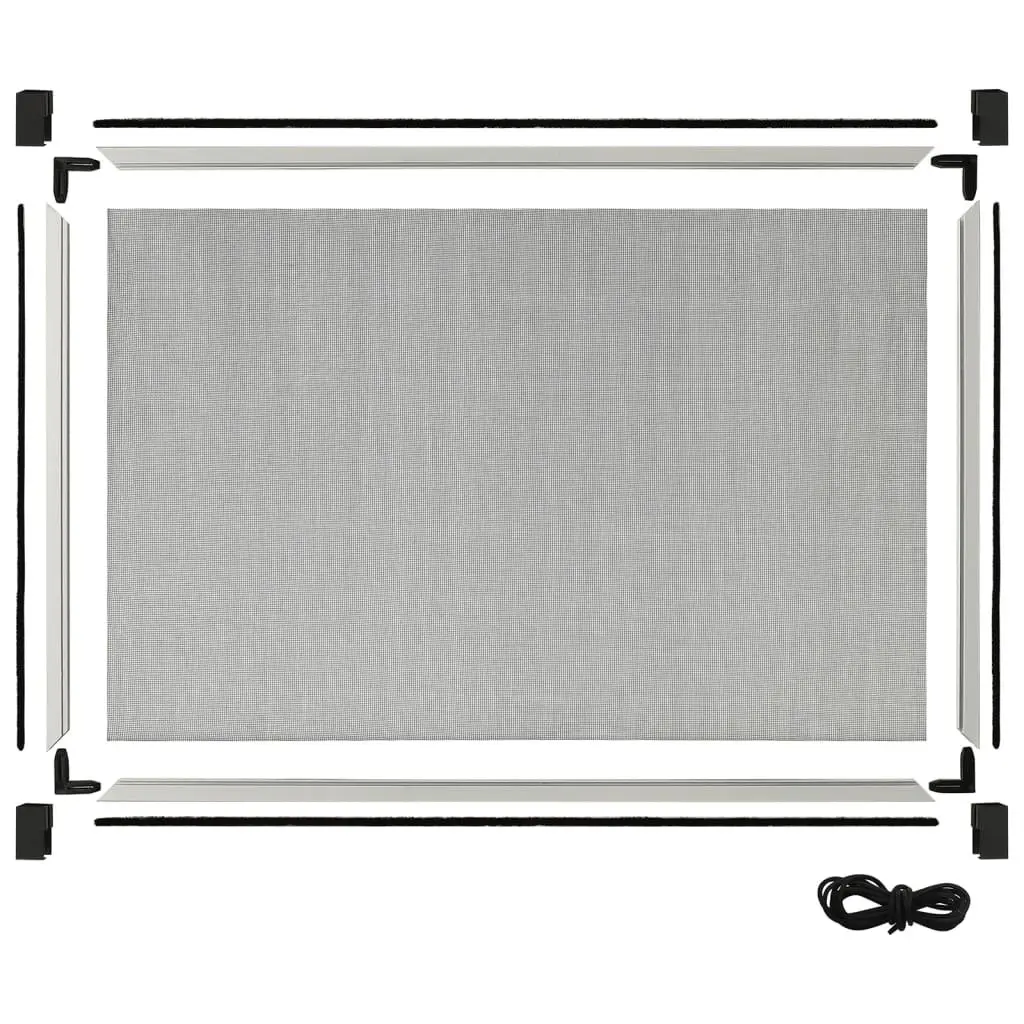 Insect Screen Window Fly Mesh Adjustable Frame 100-193cm White