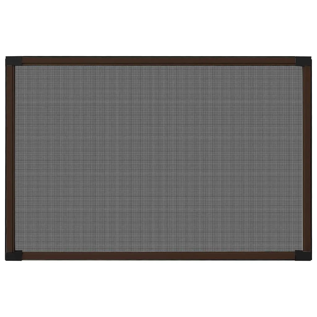 Extendable Window Insect Screen Fly Protection Adjustable Size Brown Fibreglass Mesh