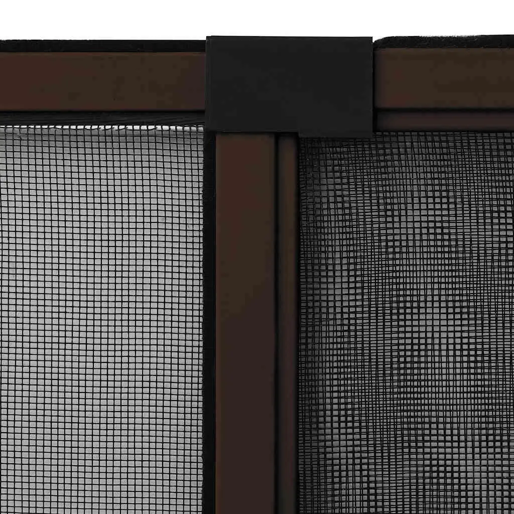 Extendable Window Insect Screen Fly Protection Adjustable Size Brown Fibreglass Mesh