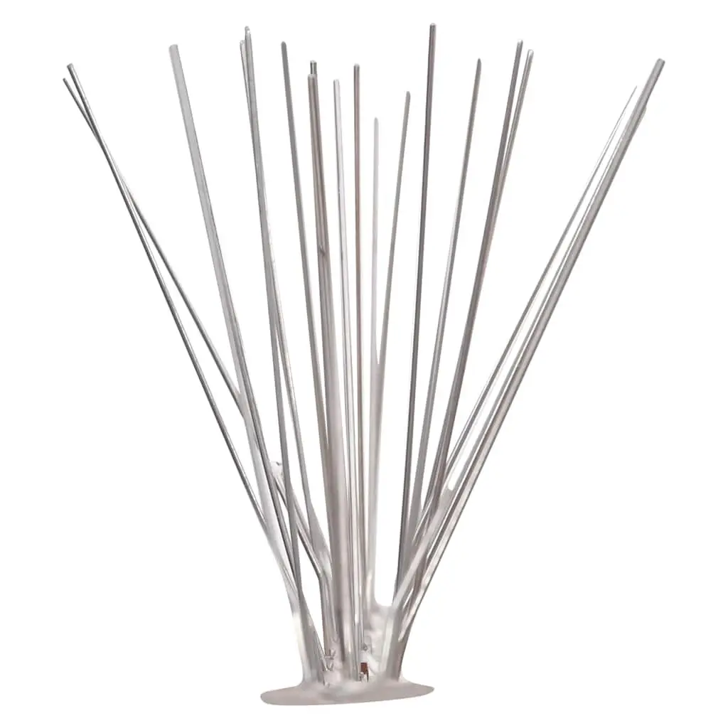 Bird & Pigeon Spikes 5-Row Stainless Steel Anti-Bird Deterrent 20m Silver