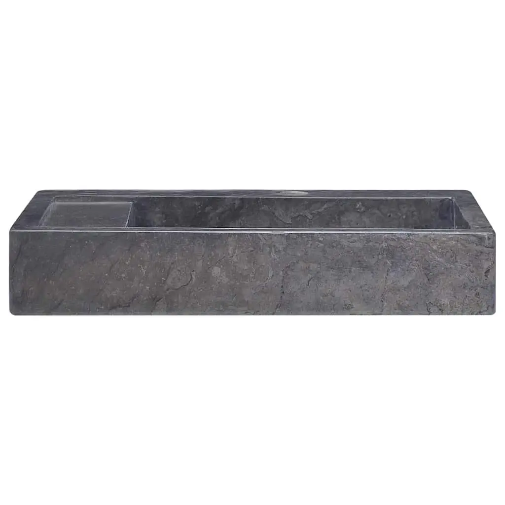 Bathroom Sink Black Marble Vessel 58x39x10 cm Handmade Countertop