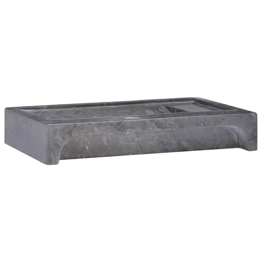 Bathroom Sink Black Marble Vessel 58x39x10 cm Handmade Countertop