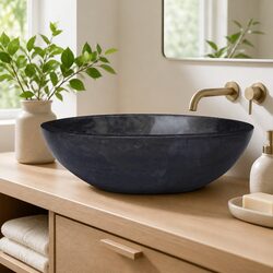 Durable Black Marble Wash Bowl for Your Bathroom