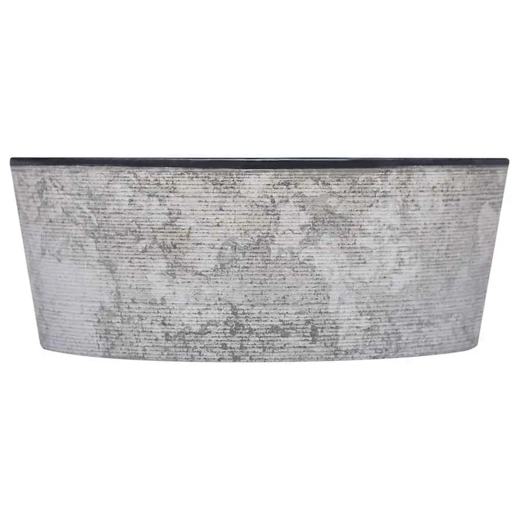 Marble Bathroom Basin Sink Round Vessel Bowl 40cm Black