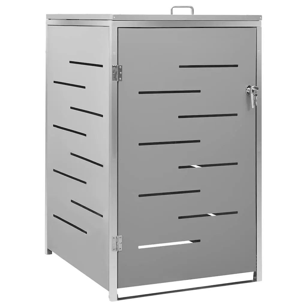 Wheelie Bin Shed Garden Waste Container Storage Enclosure 69x77.5x115cm Grey