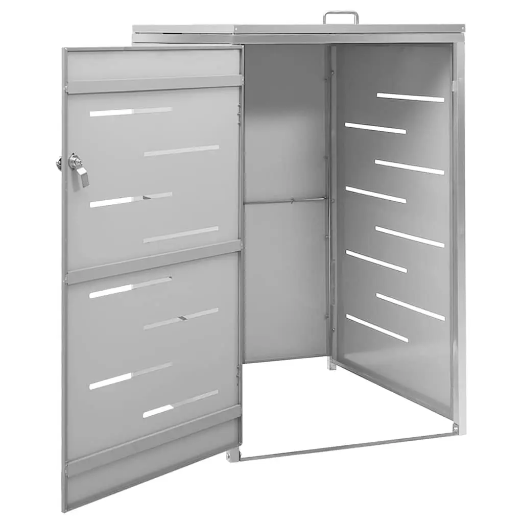 Wheelie Bin Shed Garden Waste Container Storage Enclosure 69x77.5x115cm Grey