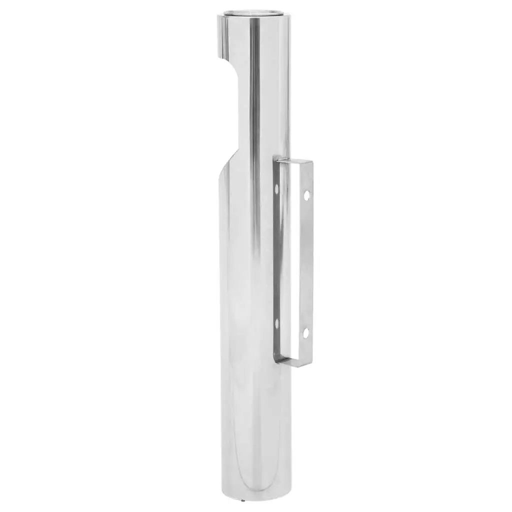Wall Mounted Ashtray Stainless Steel Cigarette Butt Disposal Cylindrical Silver