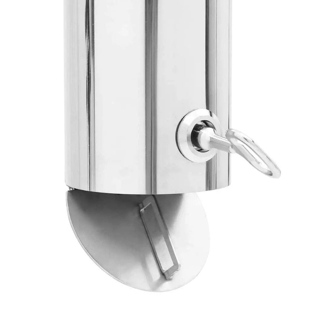 Wall Mounted Ashtray Stainless Steel Cigarette Butt Disposal Cylindrical Silver