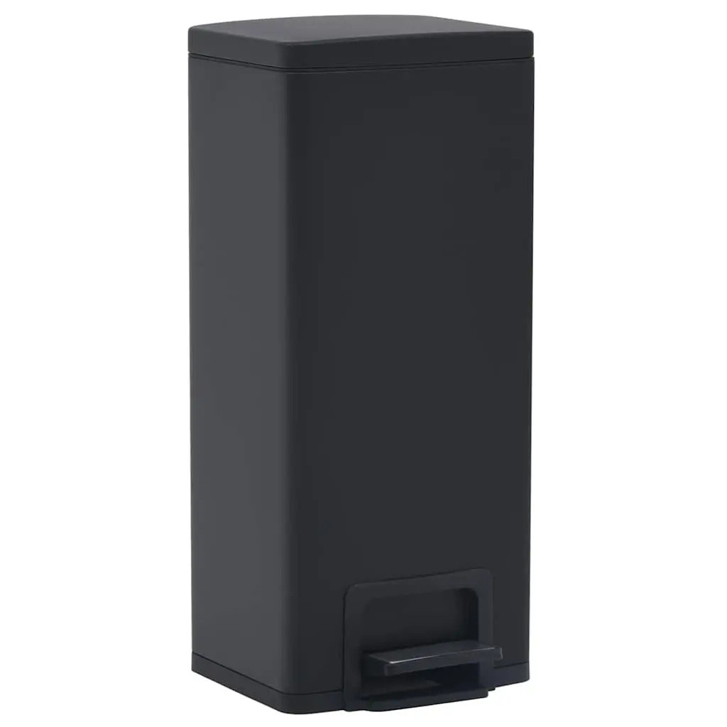 Pedal Dustbin 30L Hands-Free Waste Bin Soft Close Lid Black