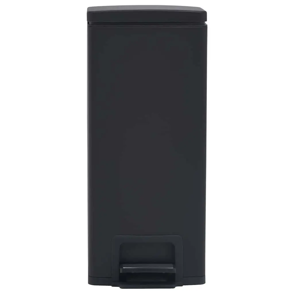 Pedal Dustbin 30L Hands-Free Waste Bin Soft Close Lid Black