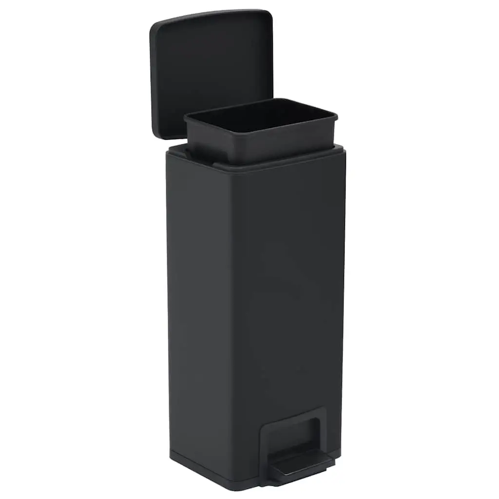 Pedal Dustbin 30L Hands-Free Waste Bin Soft Close Lid Black