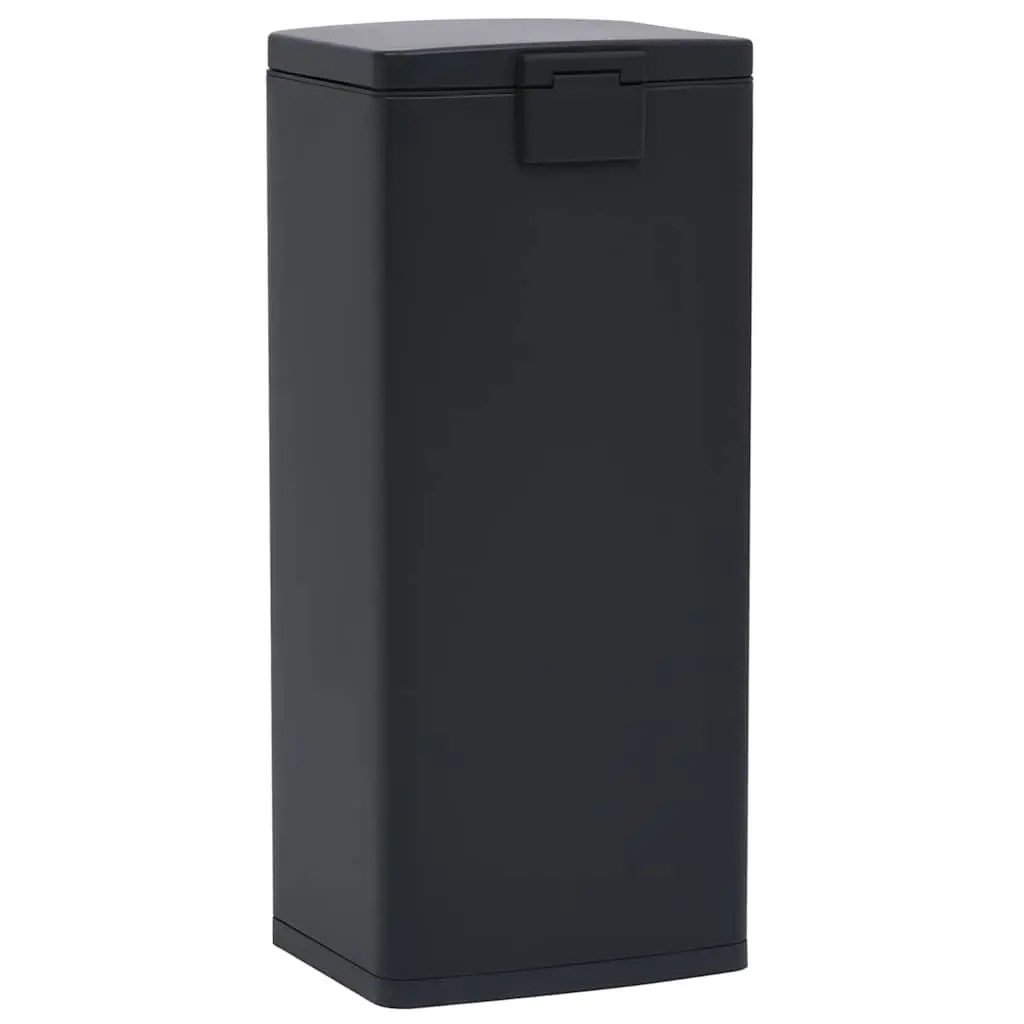 Pedal Dustbin 30L Hands-Free Waste Bin Soft Close Lid Black