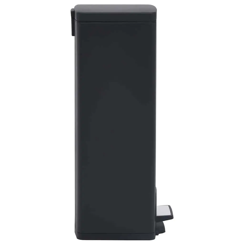 Pedal Dustbin 30L Hands-Free Waste Bin Soft Close Lid Black