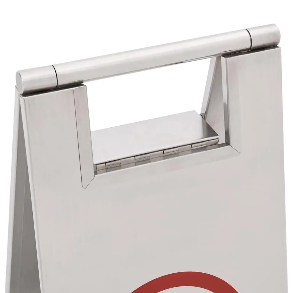 Folding Parking Sign Double-Sided No Parking Stainless Steel Portable