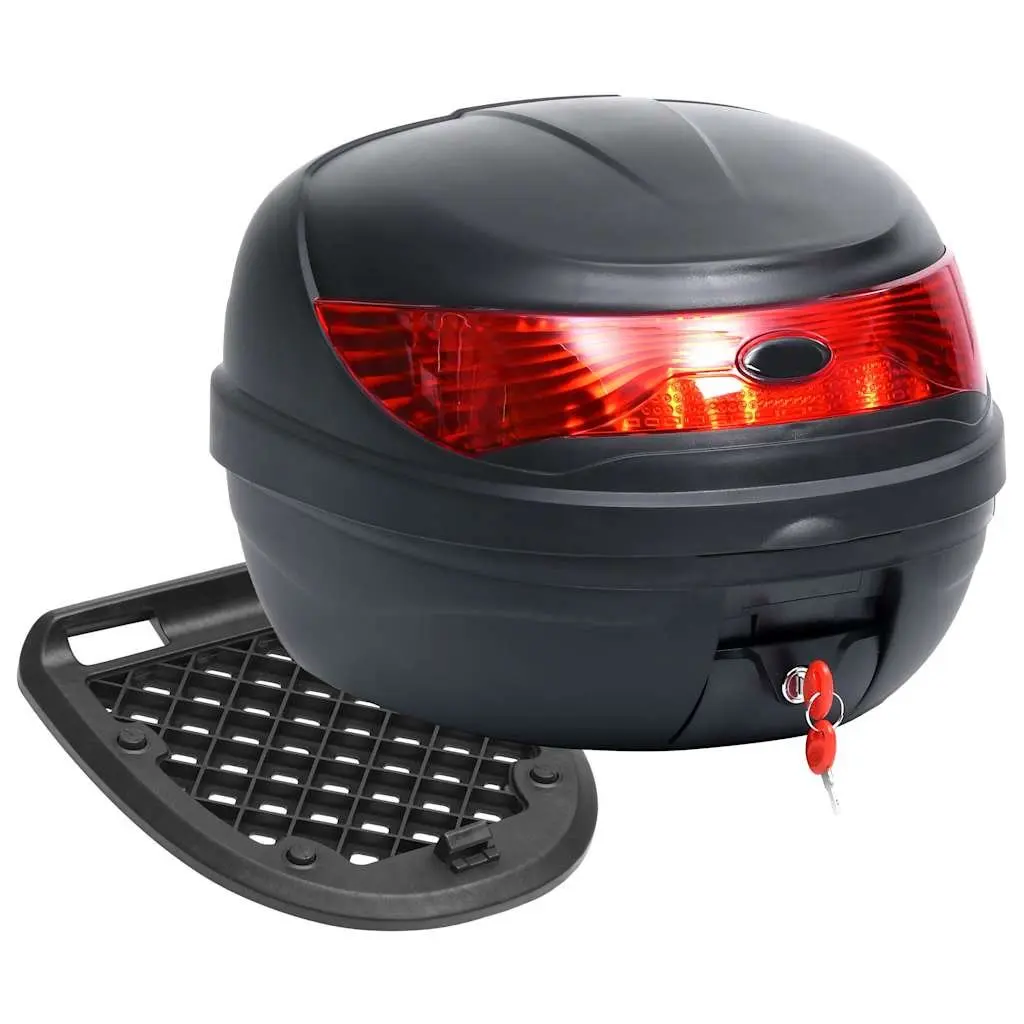 Motorcycle Top Case 35L Helmet Storage Quick Release Black