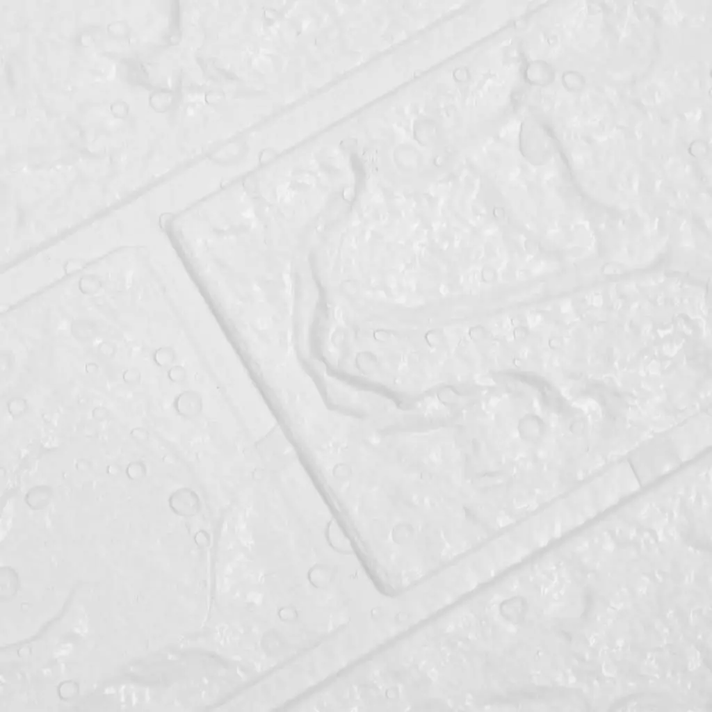 3D Brick Wallpaper Self-Adhesive Wall Stickers Home Decor White